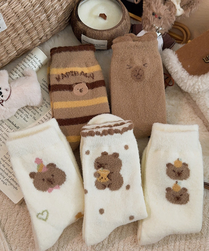 Beautiful Versatile Jacquard Cotton Crew Socks
