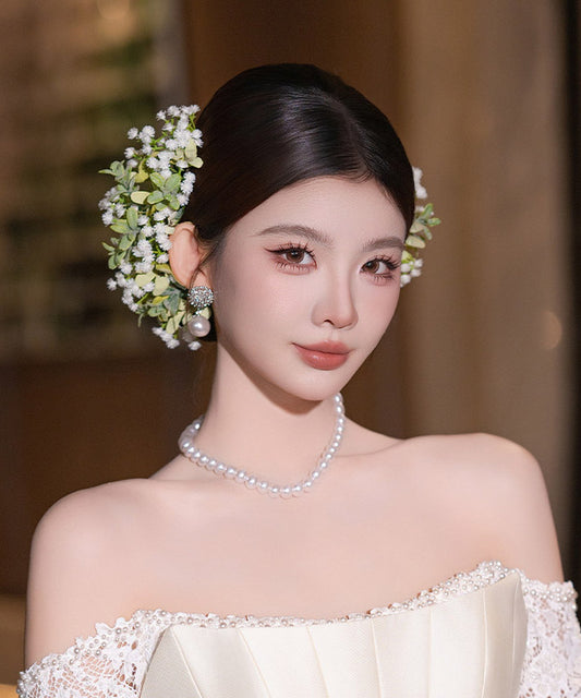 Beautiful White Gypsophila A Pair Hairpin