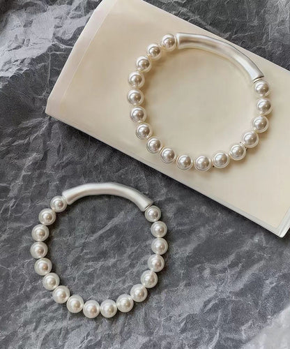 Beautiful White Pearl Bamboo Joint Bracelet