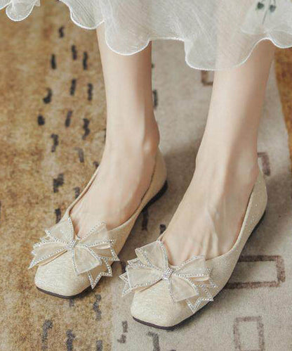 Beautiful White Sparkly Flat Shoes For Women Flats