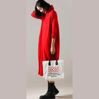 Beautiful cotton dress 2025 high neck Inspiration red long Dress front open