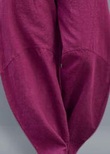 Load image into Gallery viewer, Beautiful harem pants cotton Boho Work Outfits burgundy long pants
