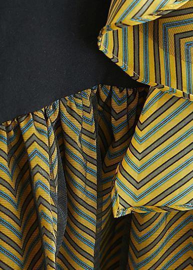 Beautiful o neck Ruffles Cotton summer clothes For Women black Dresses - SooLinen