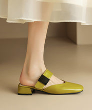 Load image into Gallery viewer, Beige Chunky Faux Leather Fitted Splicing Slide Sandals