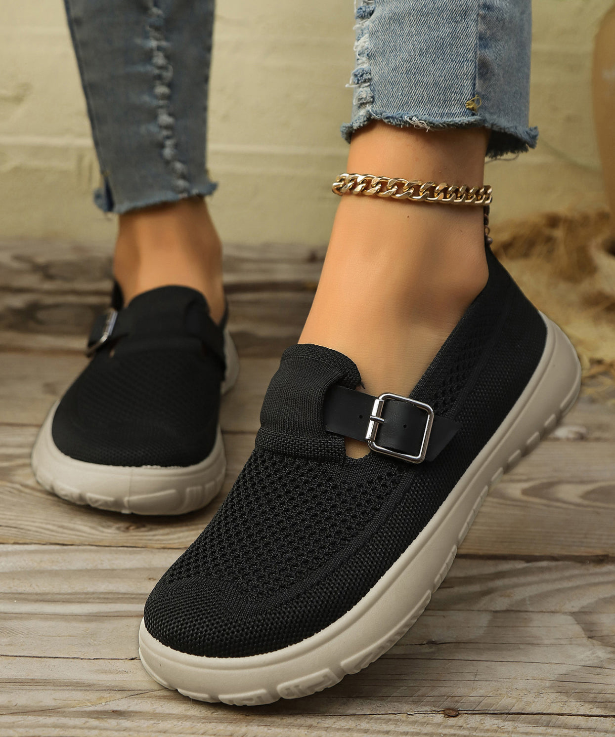 Beige Comfy Breathable Mesh Loafers Casual Splicing