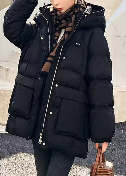 Black Duck Down Down Coats Oversized Big Pockets Winter