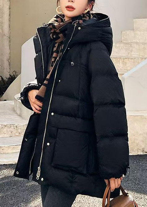 Black Duck Down Down Coats Oversized Big Pockets Winter