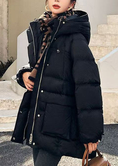 Black Duck Down Down Coats Oversized Big Pockets Winter