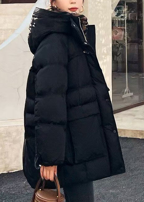 Black Duck Down Down Coats Oversized Big Pockets Winter