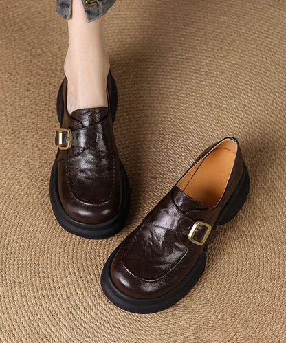 Black Loafers Platform Loafers For Women