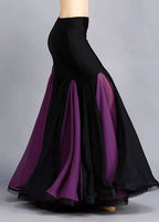 Black Patchwork Sexy Fish Tail Skirts Exra Large Hem Spring