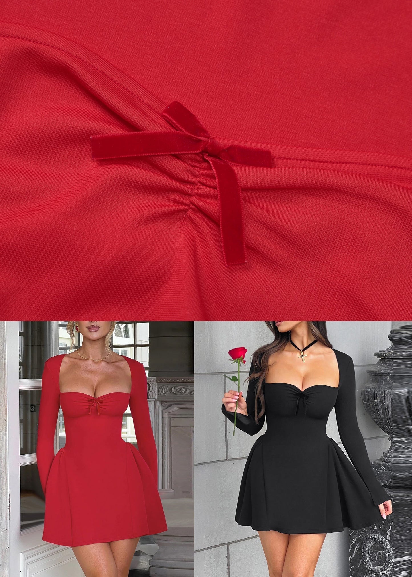 Black Solid Patchwork Cotton Spring Mid Dress Strapless