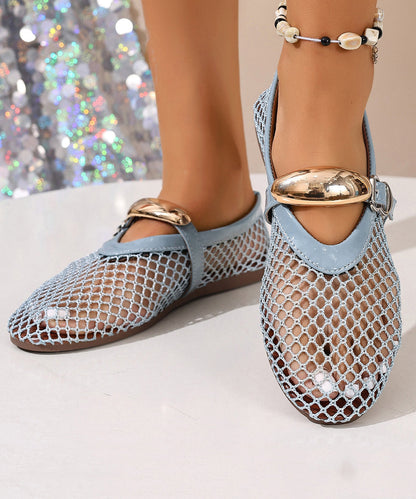 Blue Best Sandals For Walking Breathable Mesh Chic Splicing