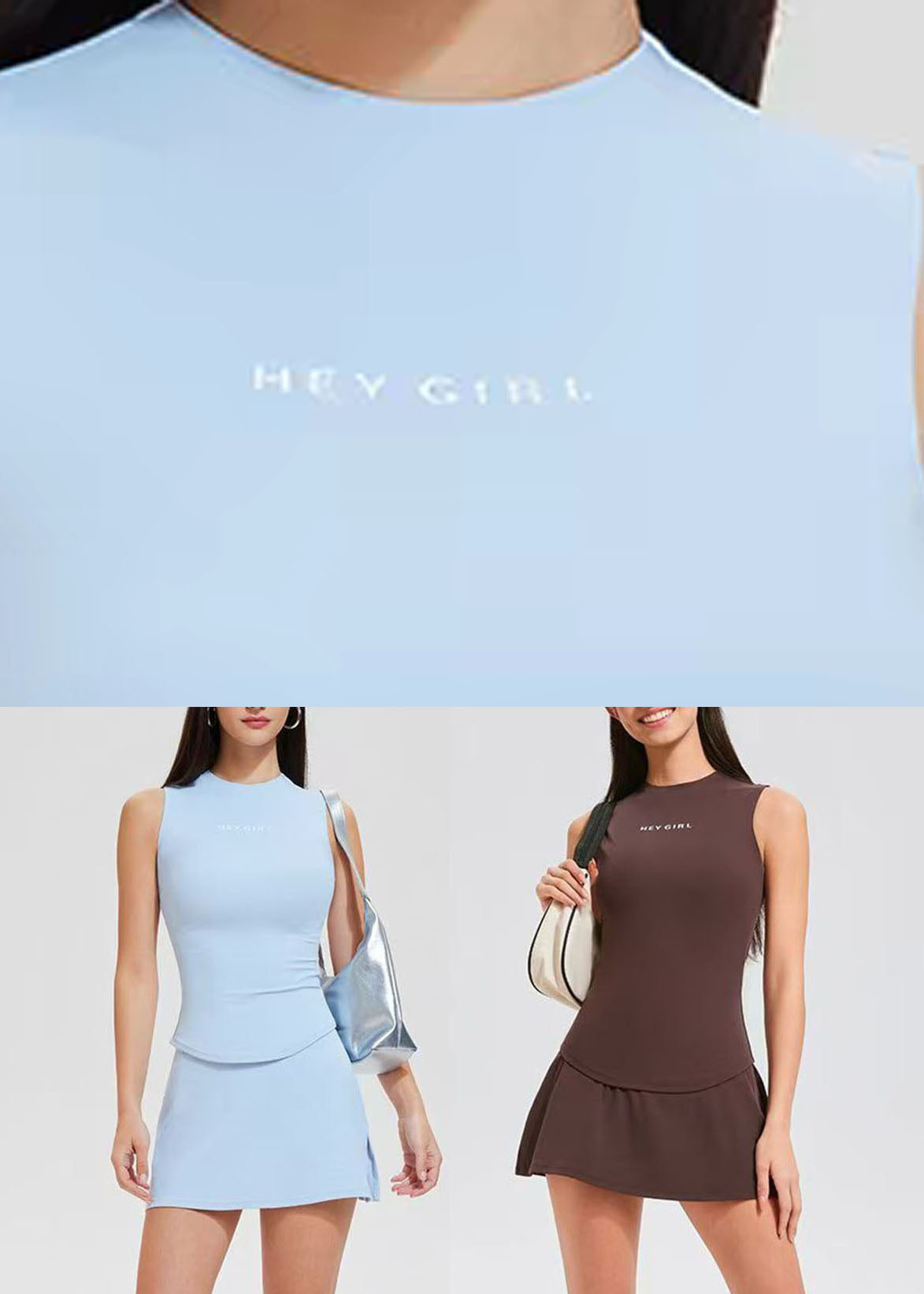 Blue Graphic Patchwork Summer Sportswear Two-Piece Set Sleeveless