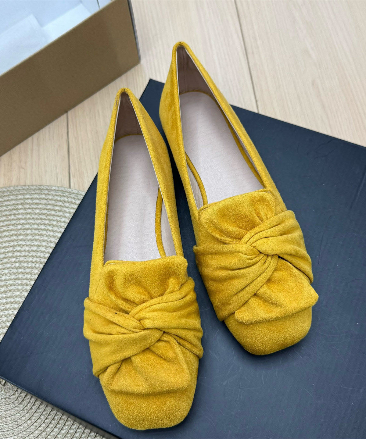 Blue Loafer Shoes Casual Splicing Bow Plus Size