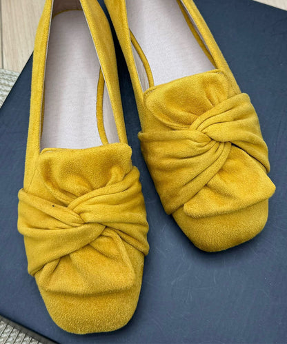 Blue Loafer Shoes Casual Splicing Bow Plus Size