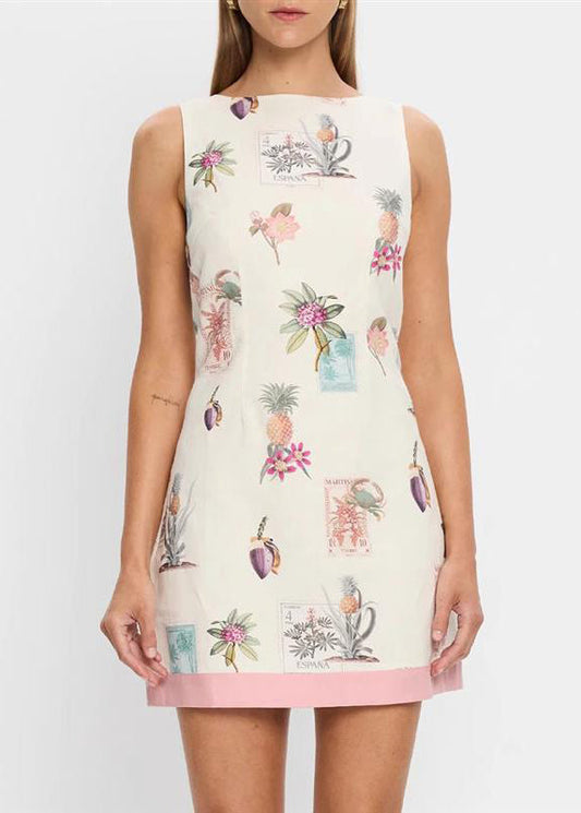 Bohemian Beige Slash Neck Patchwork Mid Dresses Summer