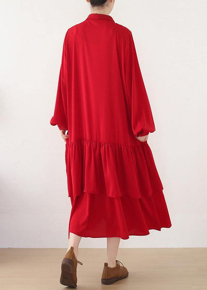 Bohemian Black Button Chiffon Spring Party Dress - SooLinen