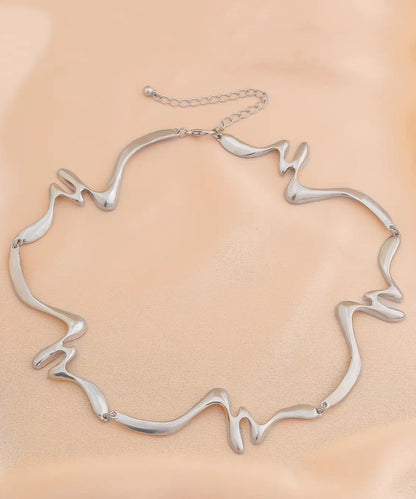 Bohemian Gold Metal Alloy Asymmetrical W-Shaped Collar Necklace