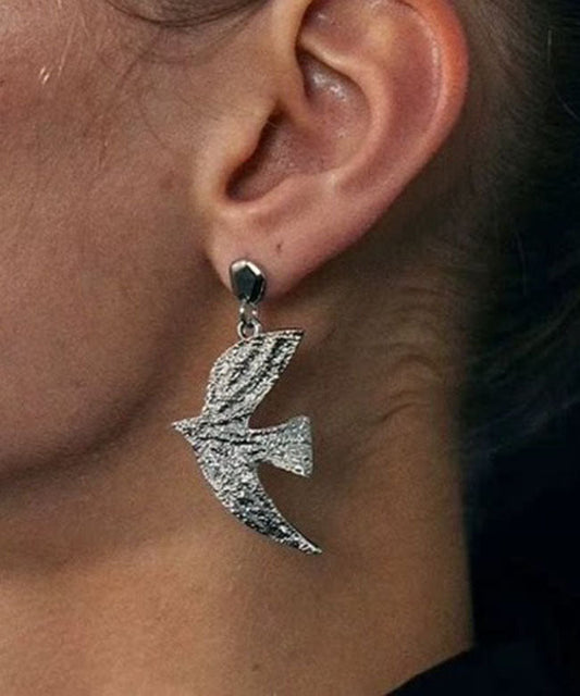 Bohemian Gold loy Zircon Dove Of Peace Drop Earrings