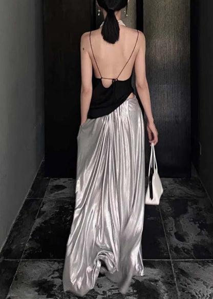 Bohemian Halte Backless Top And Pants Skirt Two-Piece Set Sleeveless