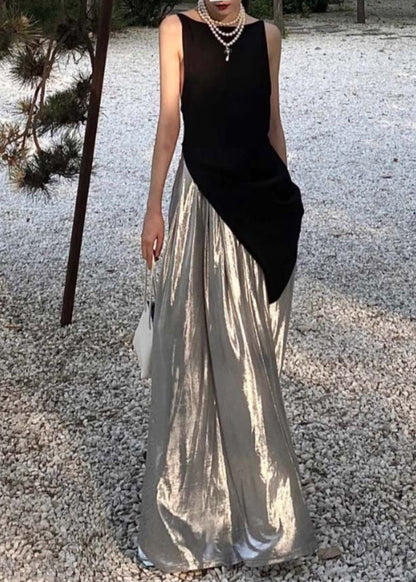 Bohemian Halte Backless Top And Pants Skirt Two-Piece Set Sleeveless