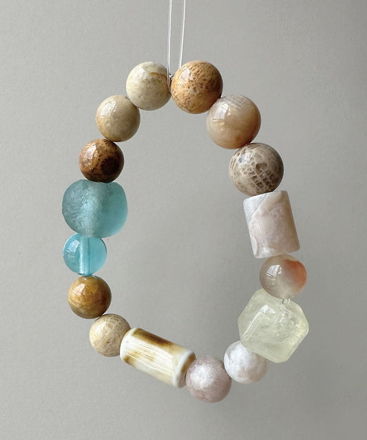 Bohemian Handmade Bead Colored Glaze Crystal Bracelet