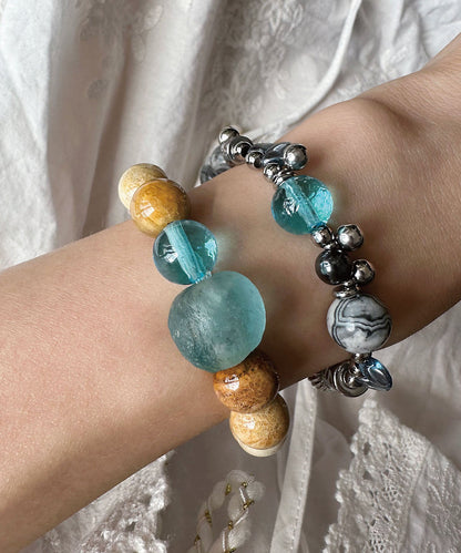 Bohemian Handmade Bead Colored Glaze Crystal Bracelet