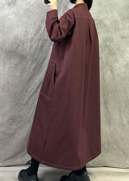 Bohemian Mulberry Oversized Cotton Maxi Dresses Fall