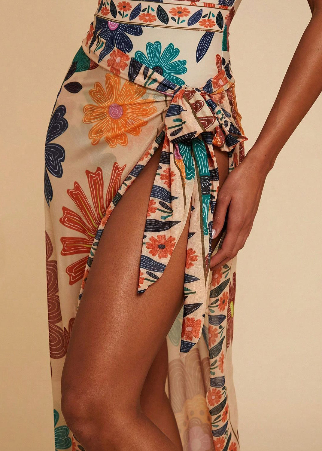 Bohemian Print Bodysuit And Maxi Skirts Lingerie Sets Swimwear
