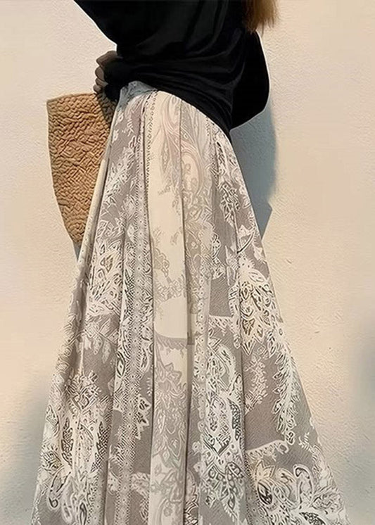 Bohemian Print High Waist Maxi Skirt Summer