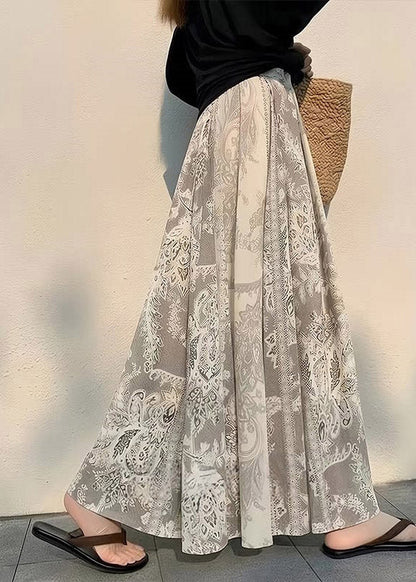 Bohemian Print High Waist Maxi Skirt Summer