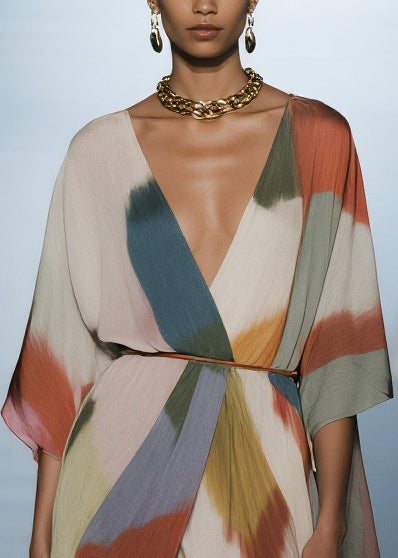 Bohemian Tie Dye Draping Chiffon Loose Cardigan Summer