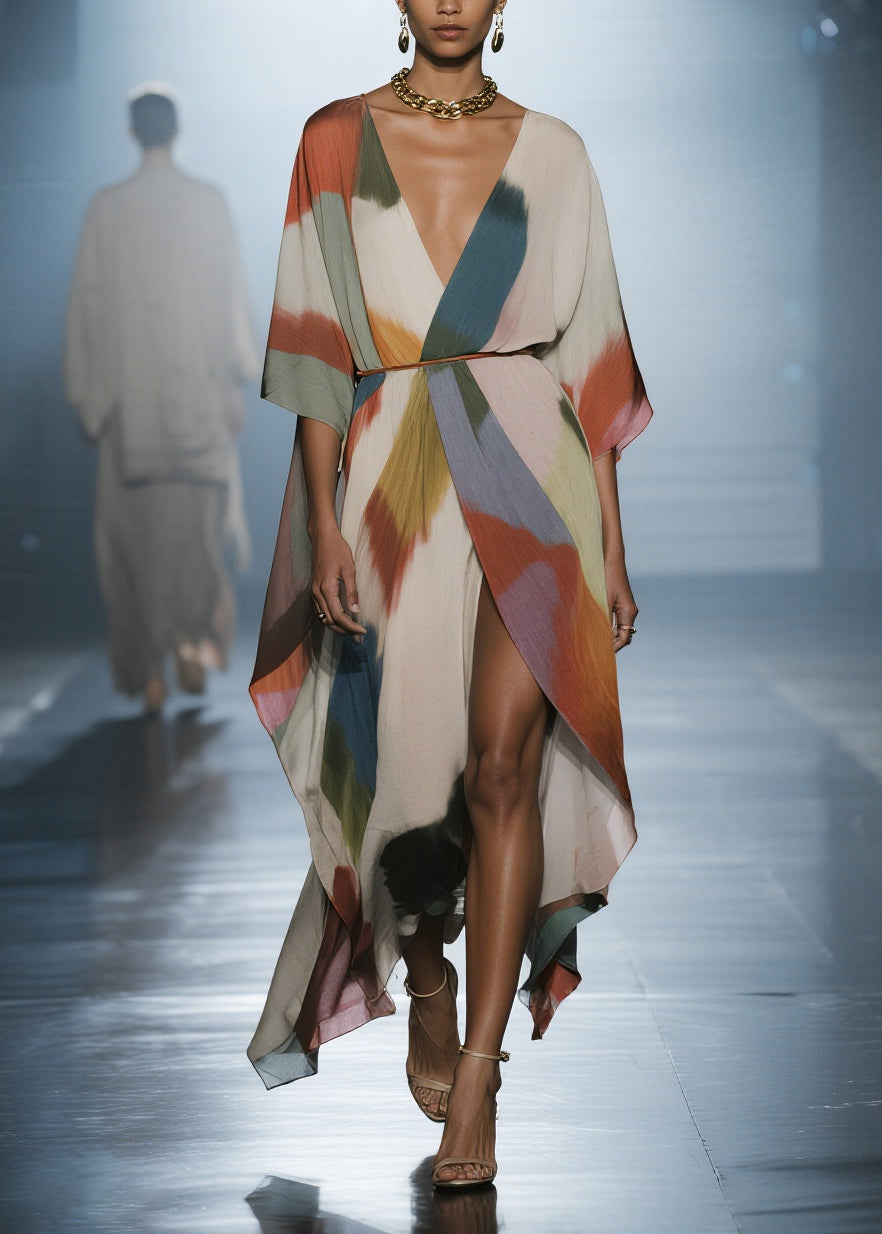 Bohemian Tie Dye Draping Chiffon Loose Cardigan Summer