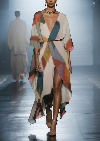 Bohemian Tie Dye Draping Chiffon Loose Cardigan Summer