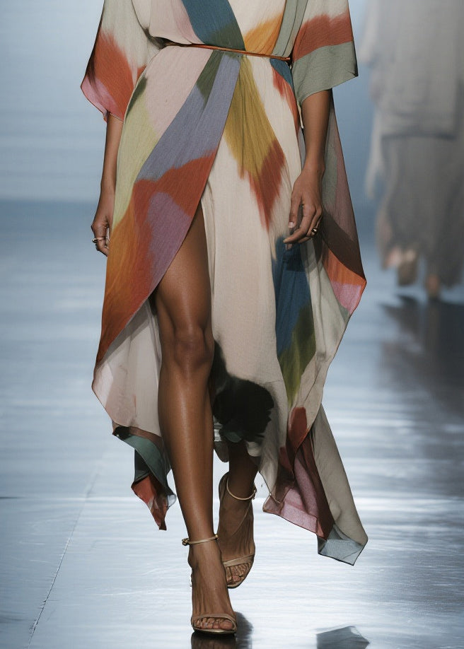 Bohemian Tie Dye Draping Chiffon Loose Cardigan Summer