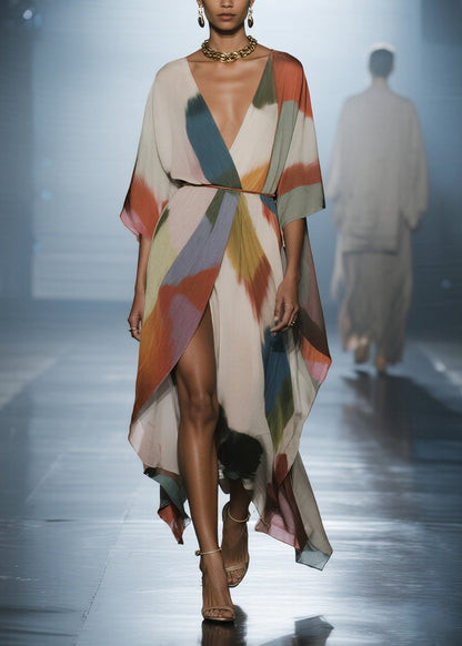 Bohemian Tie Dye Draping Chiffon Loose Cardigan Summer