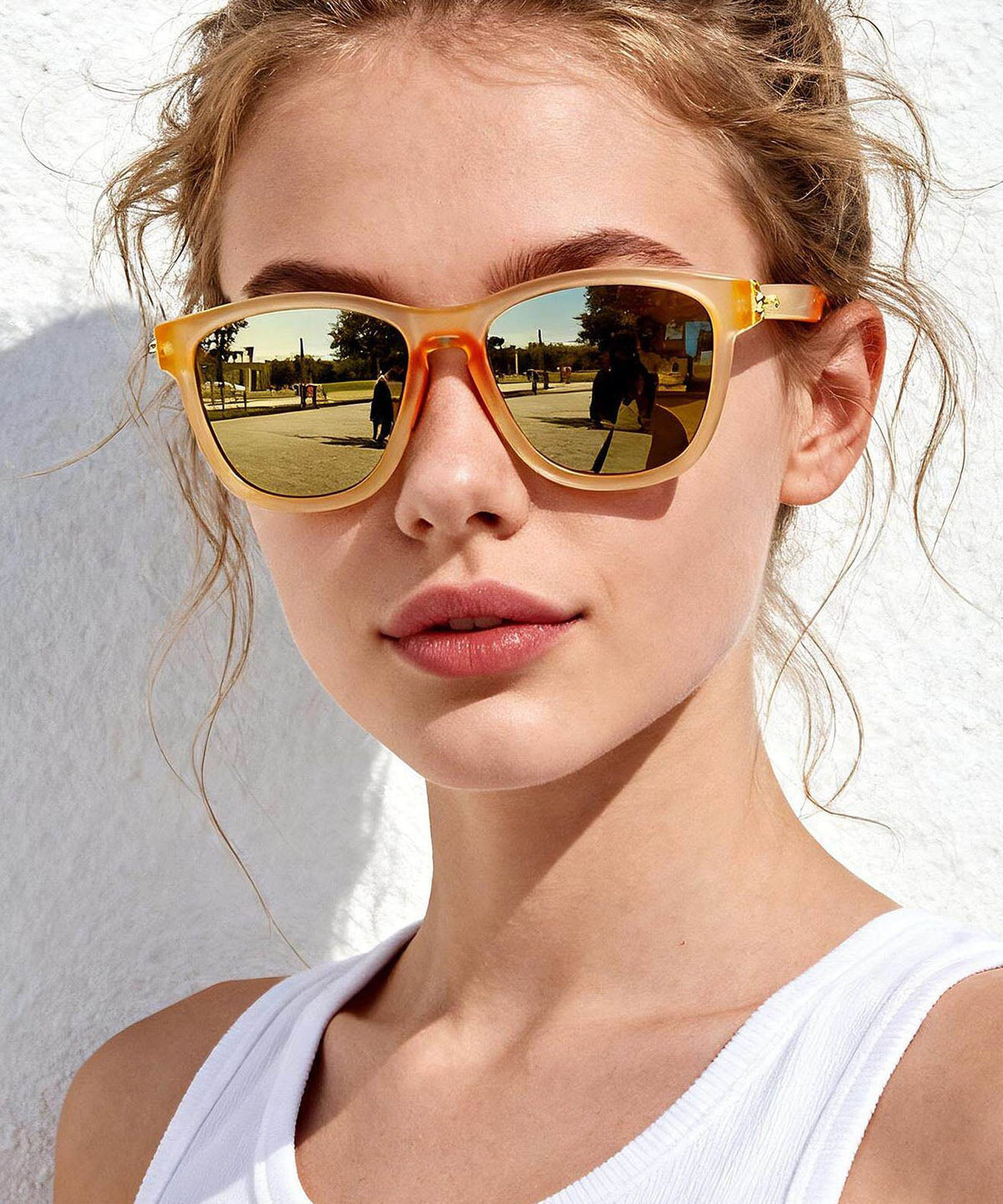 Bohemian Yellow Resin UV Protection Unisex Sunglasses