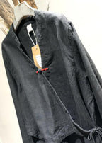 Bohemian white linen Blouse v neck fall top