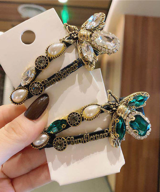 Boho Alloy Crystal Zircon Bee Hairpin Two-Piece Set