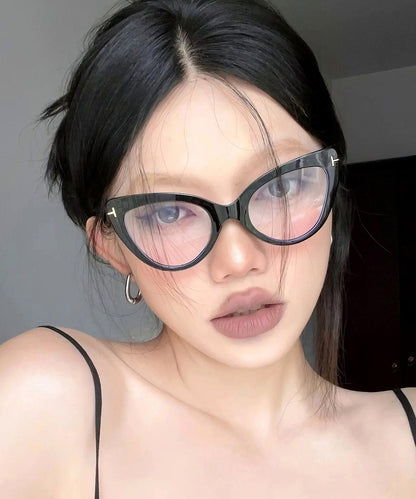 Boho Black PC Cat Eye Blue Light Blocking Full Frame Reading Glasses