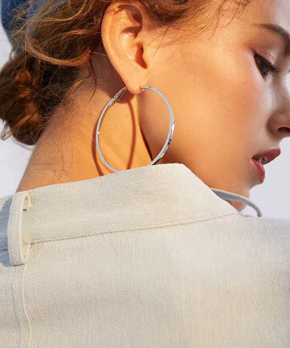 Boho Golden Oversized Fashion Metal Hoop Earrings