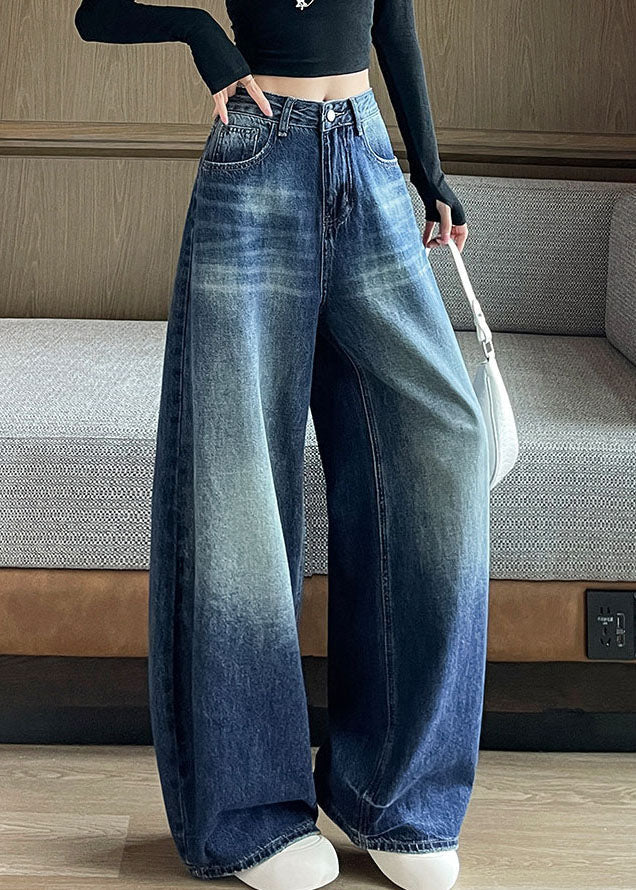 Boho Navy Oversized Denim Harem Pants Fall