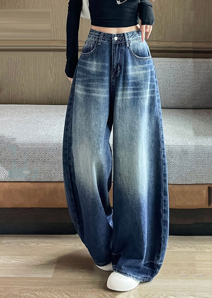Boho Navy Oversized Denim Harem Pants Fall