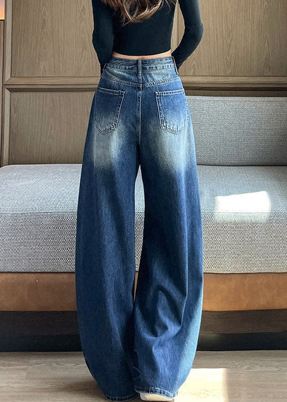 Boho Navy Oversized Denim Harem Pants Fall