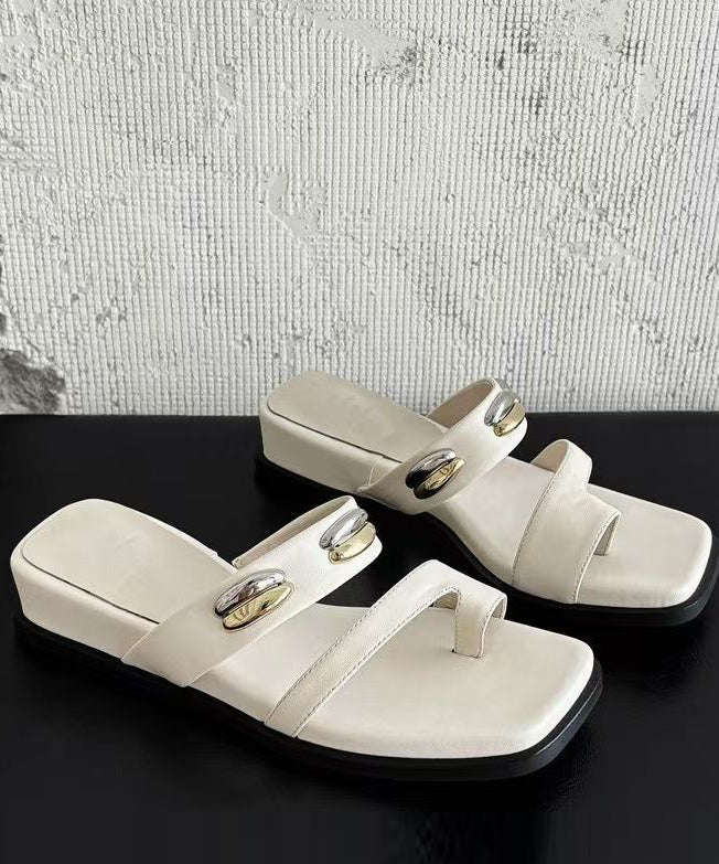 Boho Peep Toe Black Faux Leather Sandals For Women