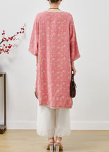 Load image into Gallery viewer, Boho Pink Tasseled Print Cotton Long Dress Spring