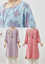 Load image into Gallery viewer, Boho Pink Tasseled Print Cotton Long Dress Spring