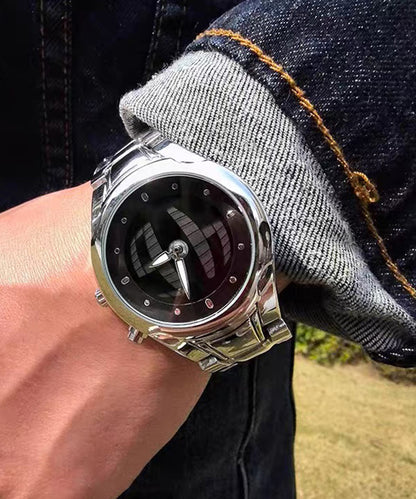 Boho Red Stainless Steel Alloy Machinery Men Watches