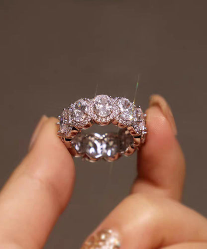 Boho Silk Alloy Zircon Open Rings